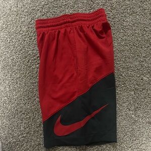 Nike Red and Black Basketball Shorts